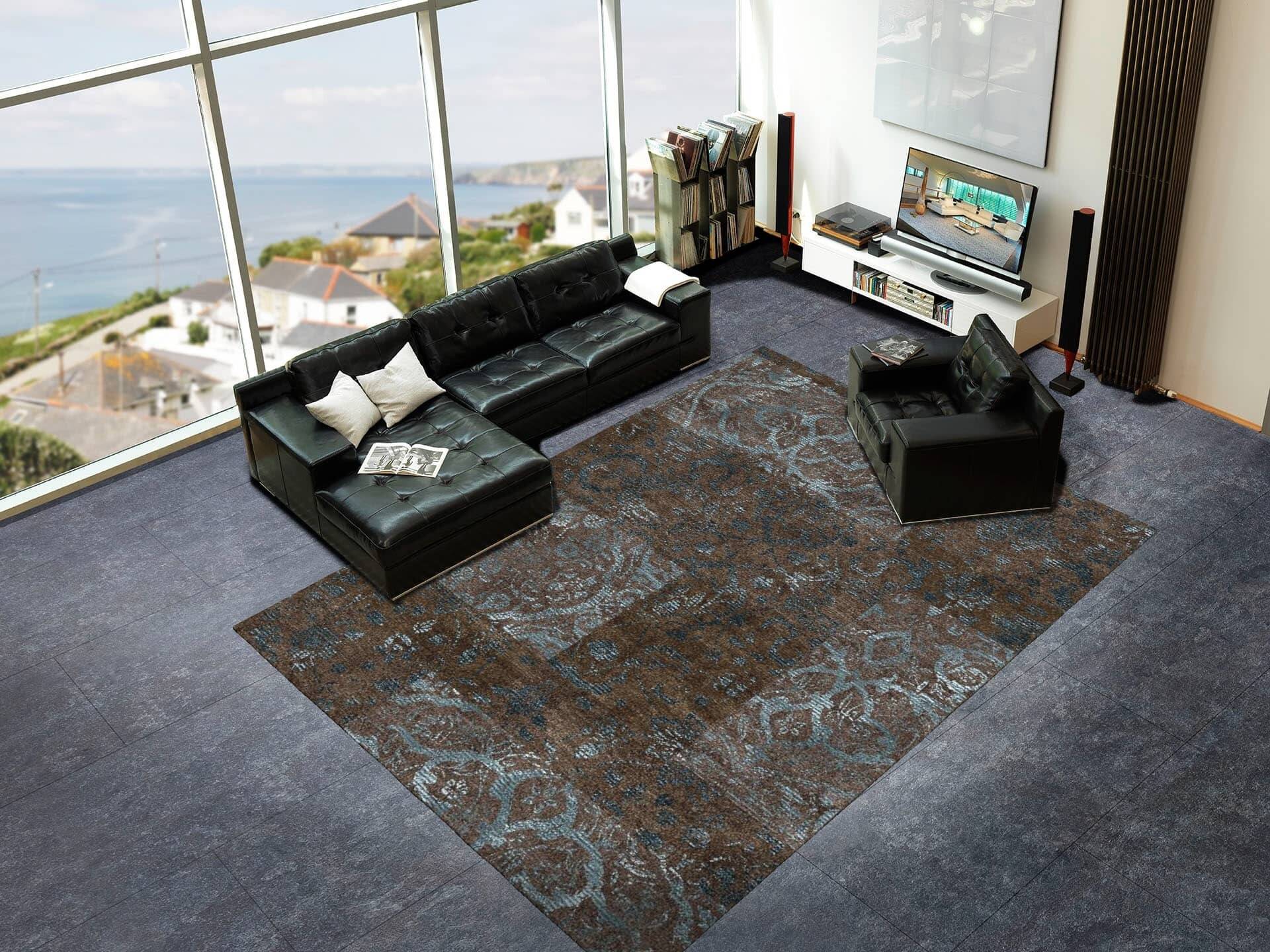  Makalu Nepal Teppich Antique VT269 Handgetuftet im Wunschmaß – Bild 3